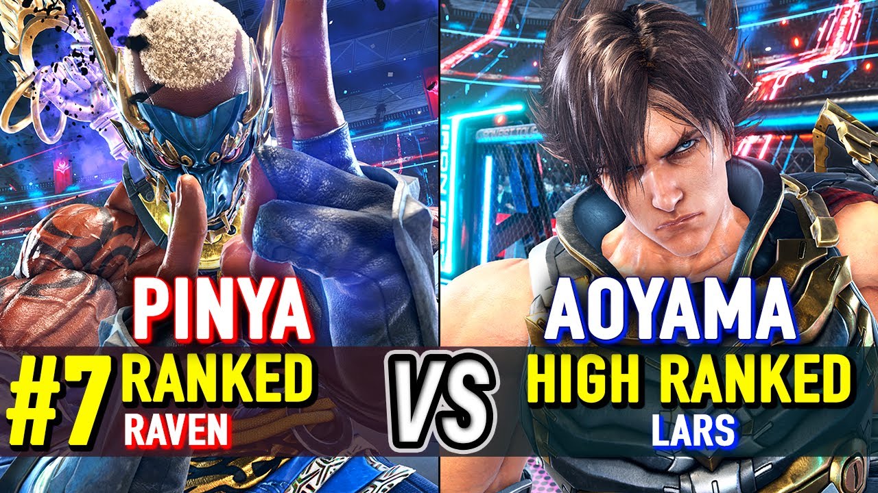 T8 🔥 PINYA (#7 Ranked Raven) vs AOYAMA (High Ranked Lars) 🔥 Tekken 8 High Level Gameplay
