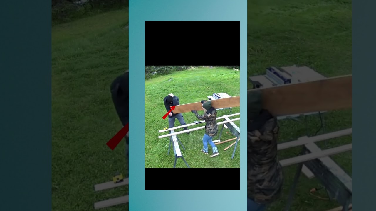 😂 Wife's Epic Lumber Fail! Double Head Hit! 🤣 #Shorts