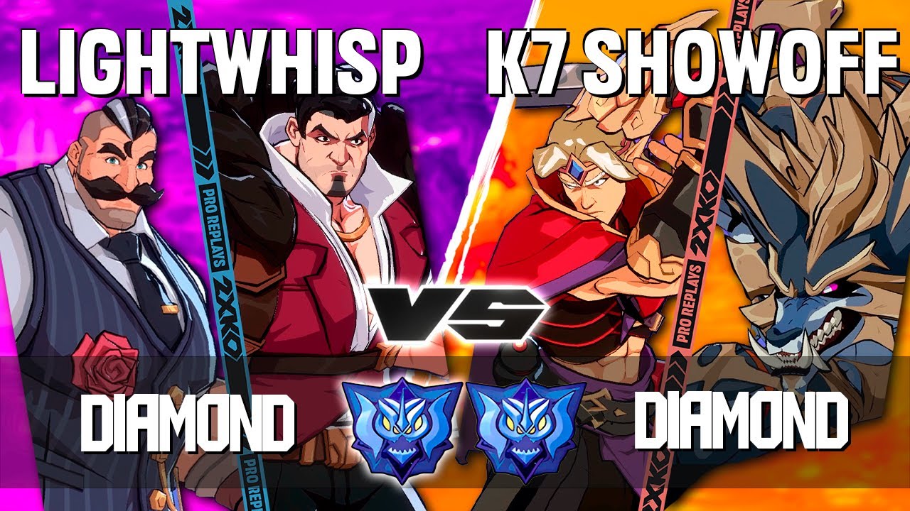 2XKO ▰ LIGHTWHISP (Darius-Braum) vs K7 SHOWOFF (Yasuo-Warwick) ▰ 2XKO Pro level replays