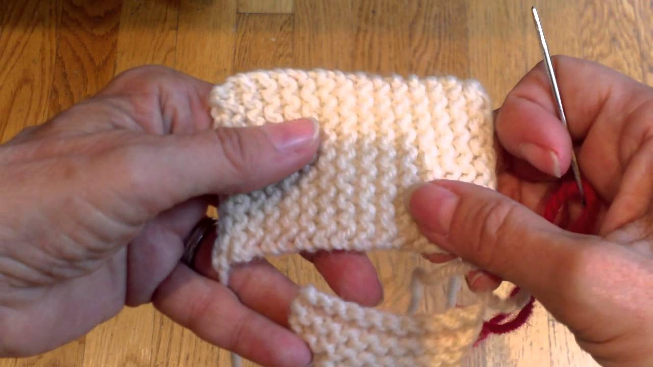 Vertical to Horizontal Seam in Garter Stitch--Tip of the Week-06/26/15
