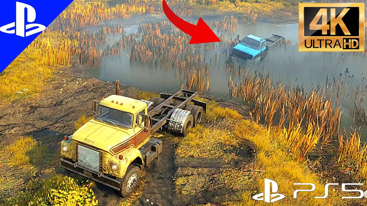 IMPOSSIBLE RESCUE! Saving a Drowned Truck in SnowRunner (4K 60FPS)