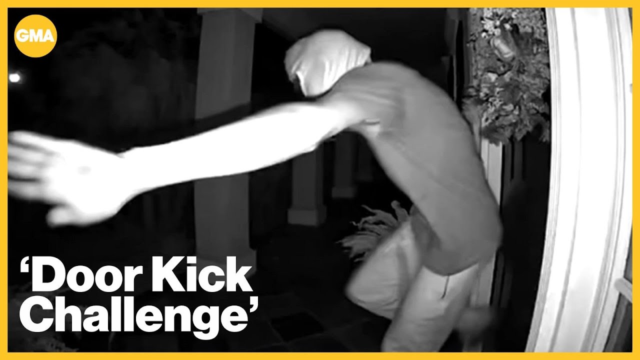 Teens arrested after kicking stranger's door in viral challenge