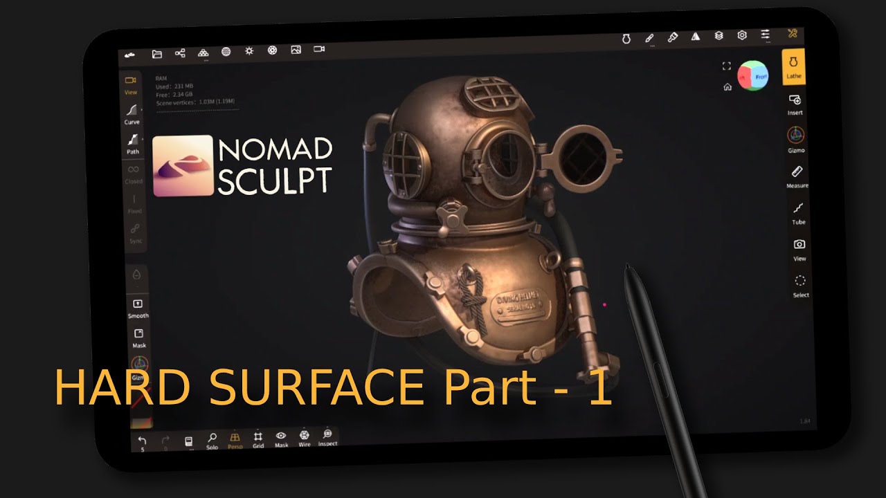 Nomad Sculpt Hard Surface Modeling Process | Time-lapse