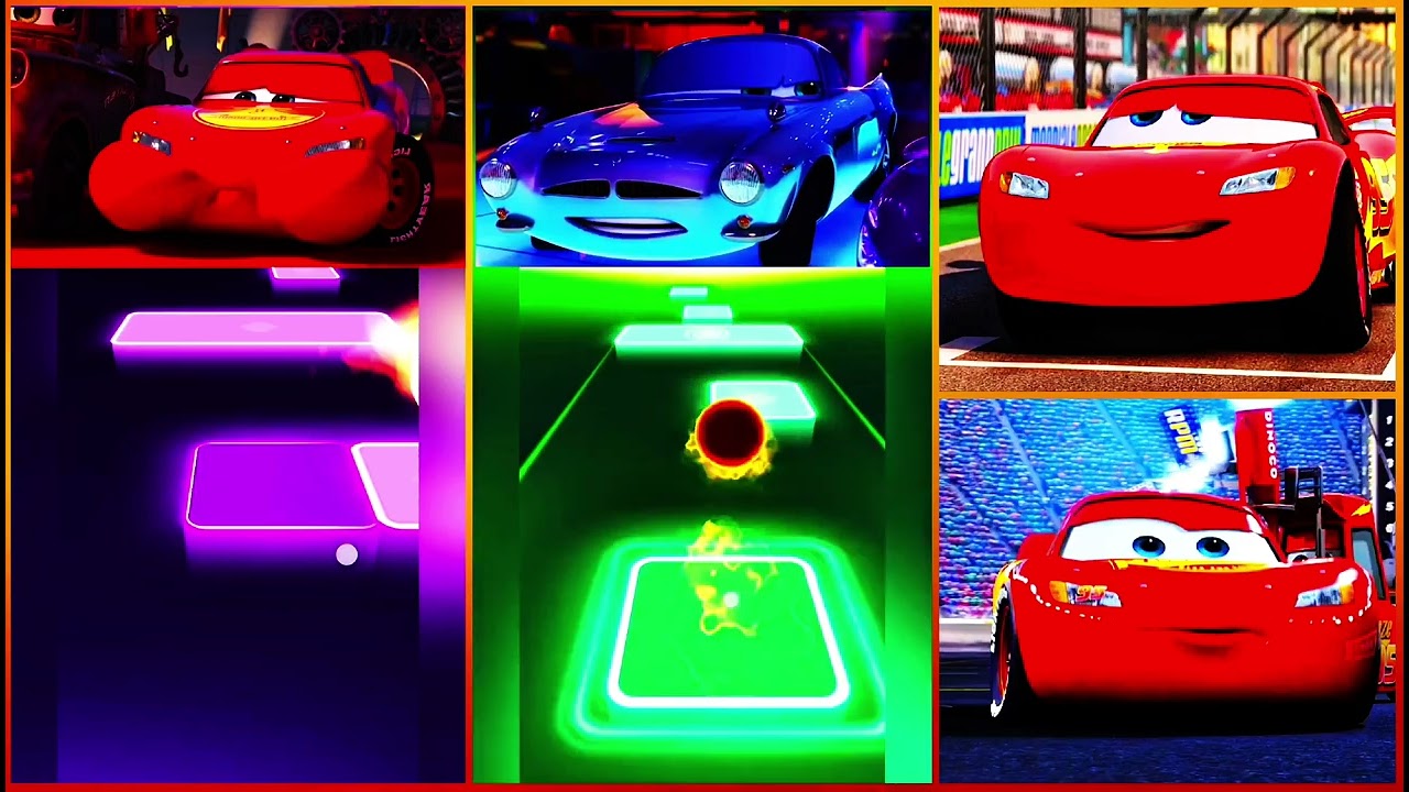 mix- lightning McQueen vs funny cars mix super star EDM Rush gameplay meme song cover 