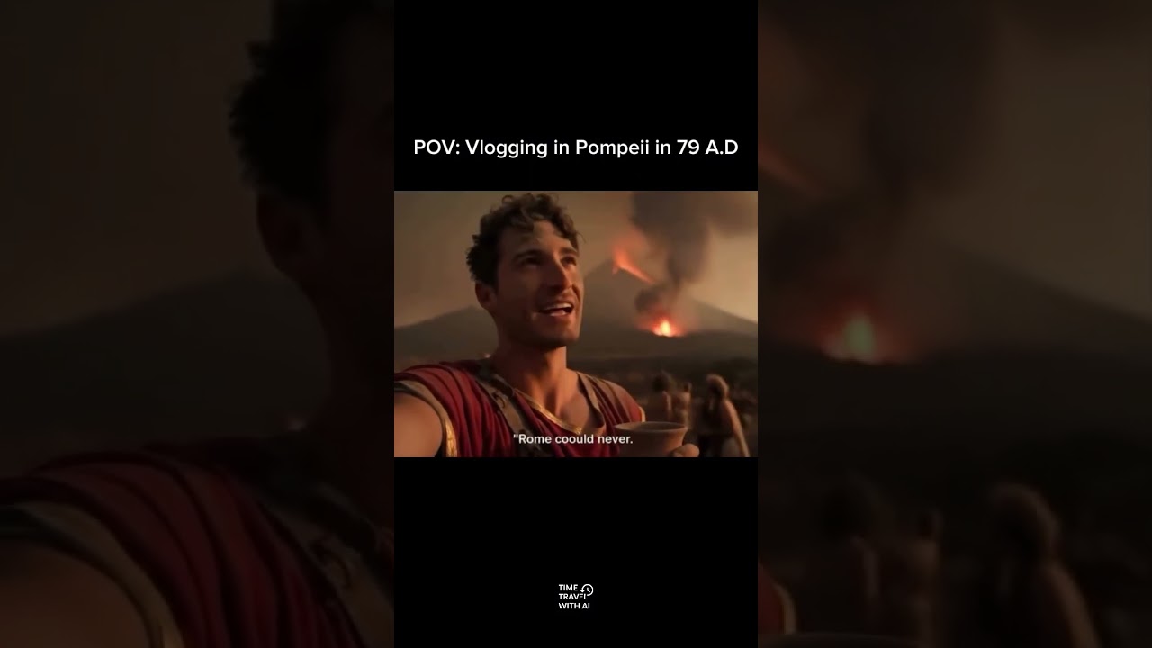 POV: Vlogging in Pompeii in 79 A.D #pompeii #history #vlog #ai #aivideo #aigenerated