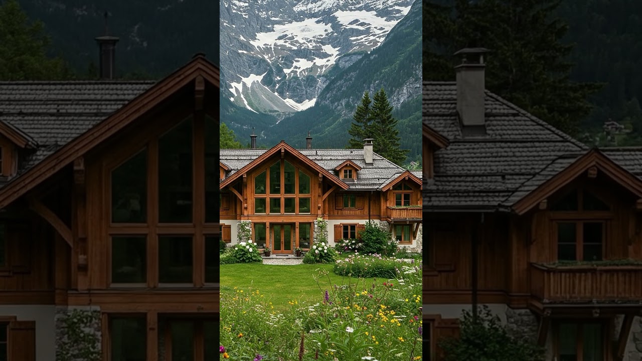 Alpine Chalet Majesty: Architectural Harmony #architecture #landscape #exteriordesign  #dreamhome