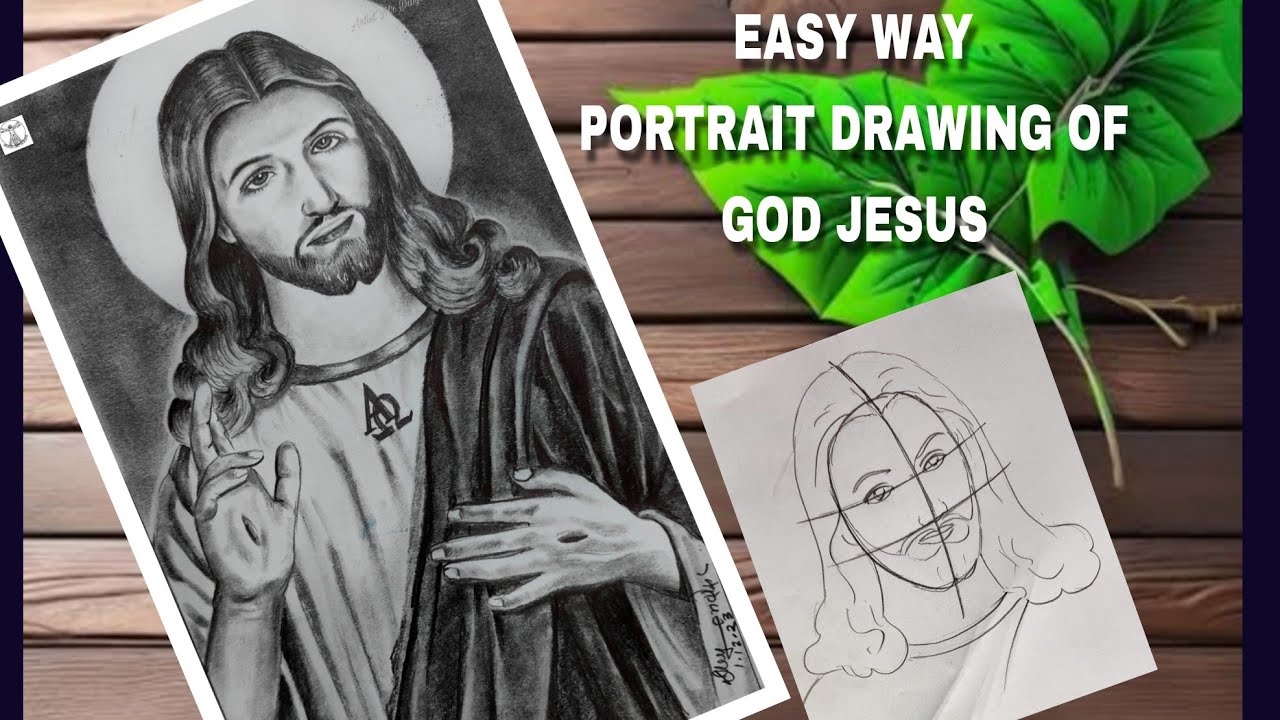 How to draw Jesus Christ/ Lord Jesus drawing with pencil / Easy drawings step by step