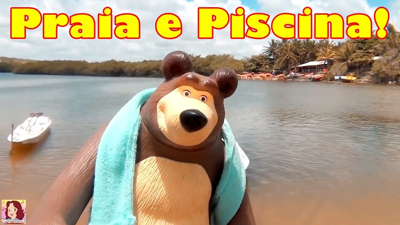 Férias da Juju na praia, Masha e o Urso em João Pessoa! #tiacris #brincadeiras #brinquedos