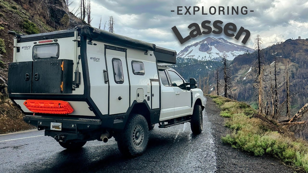 Off the Grid in Lassen | Dispersed Camping + Summer Snow Adventures in our Enduro Truck Camper