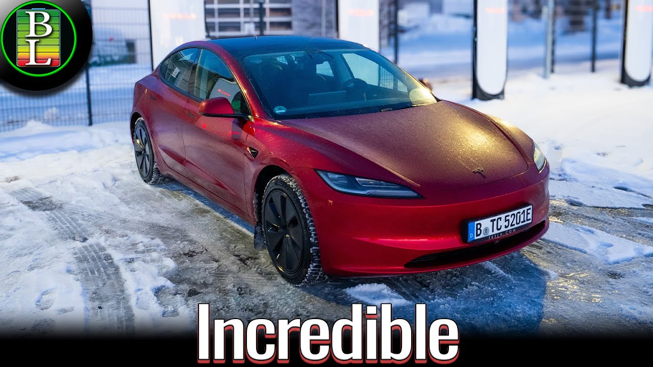 Tesla Model 3 Long Range RWD Winter Range Test (130 km/h, 81mph -12 °C)