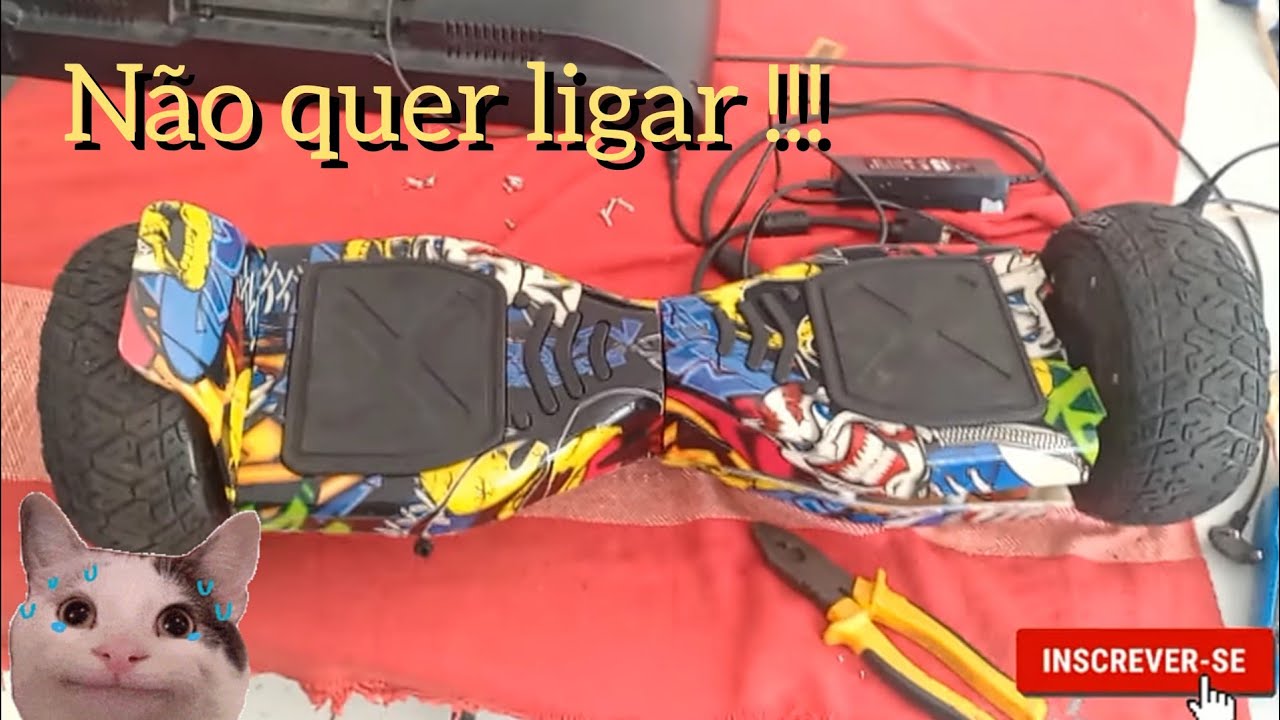 Cross Overboard não liga, led do carregador fica verde mas o hoverboard não liga nada