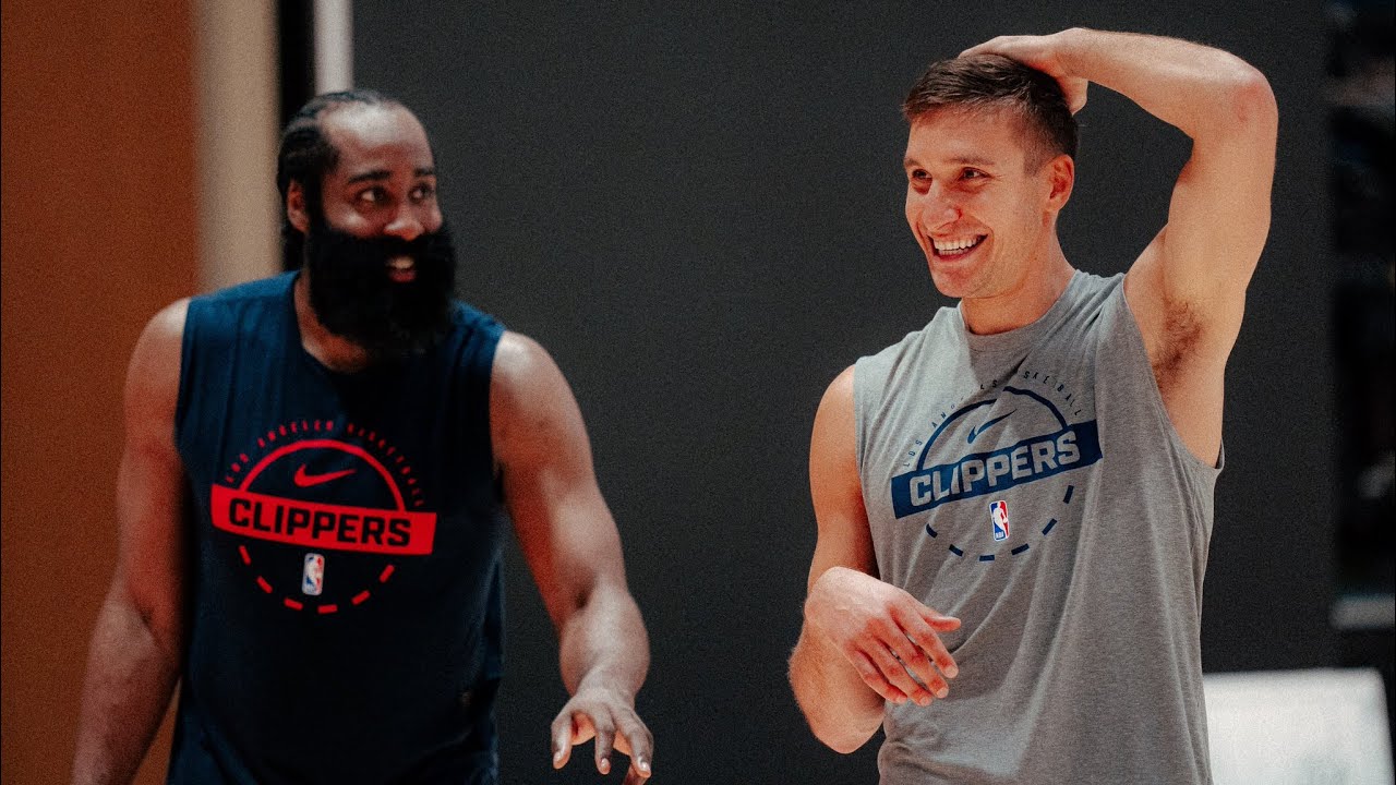 James Harden & Bogi Bogdanovic Shooting Workout At Clippers Practice. Training Camp Day 2. HoopJab