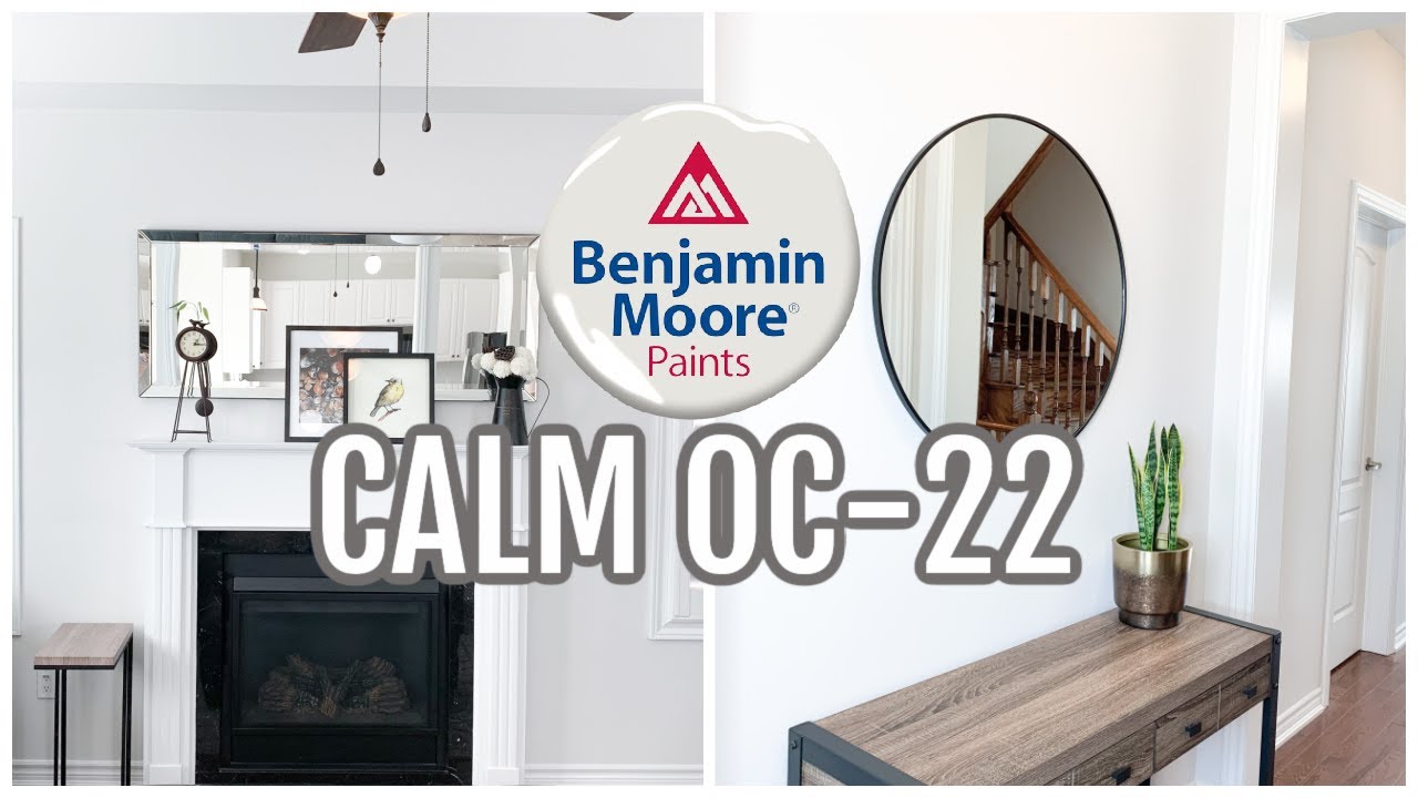OFF WHITE INTERIOR PAINT COLLECTION | BENJAMIN MOORE CALM OC-22 | BEFORE & AFTER ROOM TRANSFORMATION