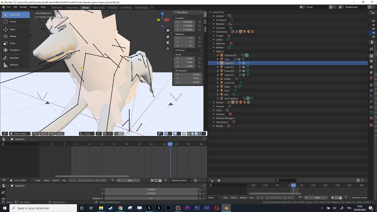 Smode 8.6 Tutorial : Get a baked 3D animation from blender with PC2