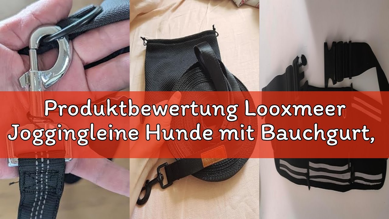 Produktbewertung Looxmeer Joggingleine Hunde mit Bauchgurt, Freihändig Hundeleine für Große und Mitt