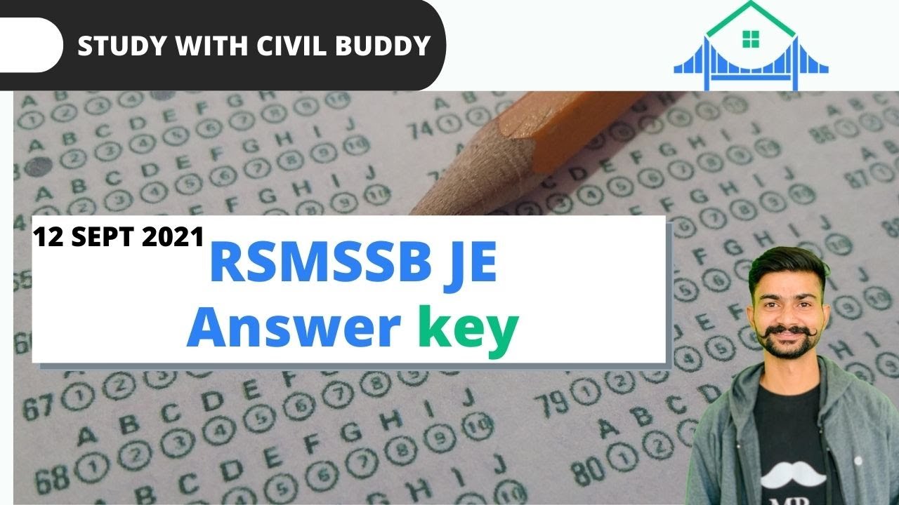 RSMSSB JE ANSWER KEY 12 SEPT 2021