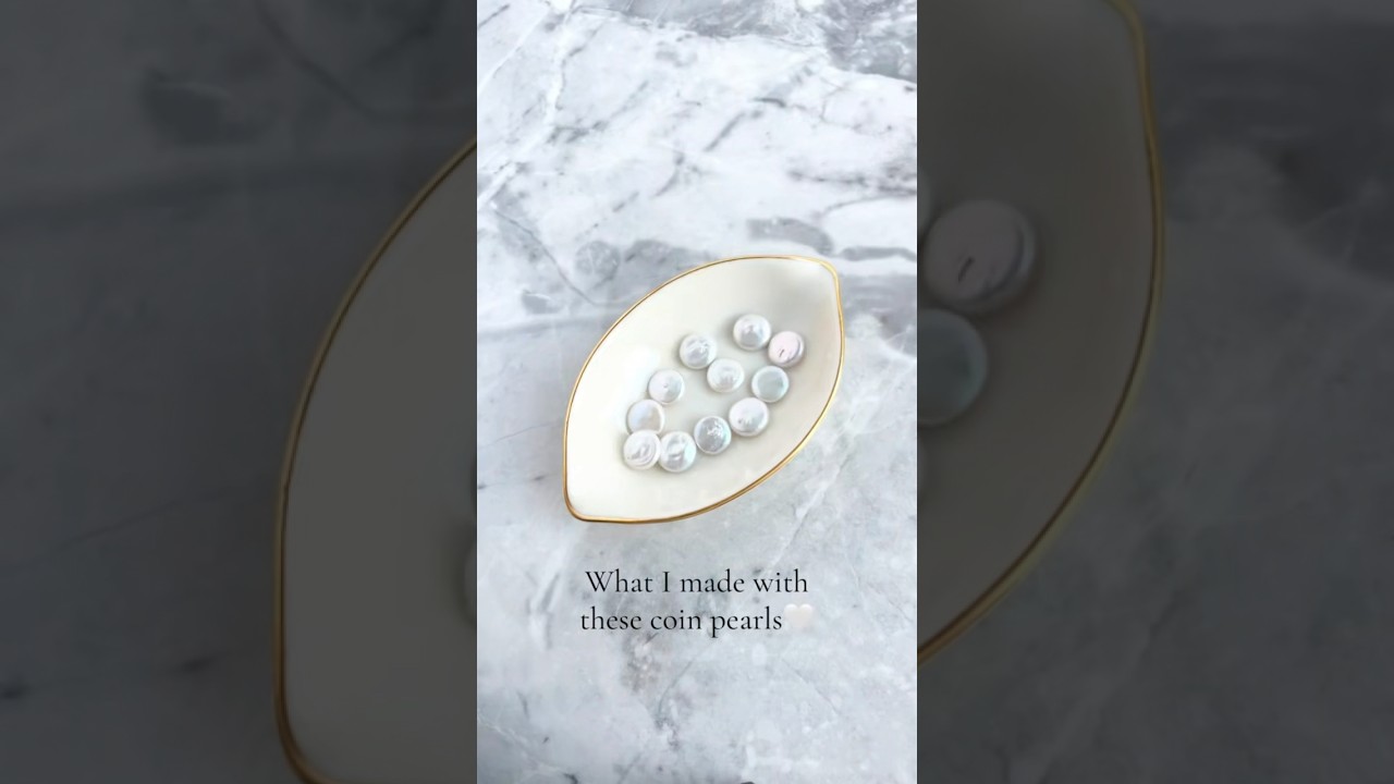 Coin pearl jewelry creations🤍 #pearl #pearljewelry #jewelrymaking #jewelrydesigner #diy #diyideas