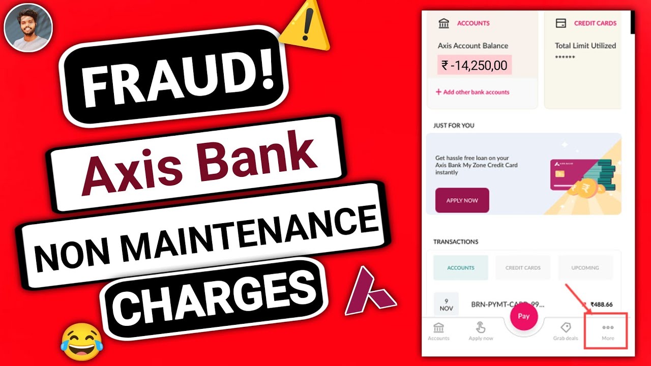 Axis Bank NON Maintenance Changes Fraud | axis bank consolidated charges | Minimum Account Balance
