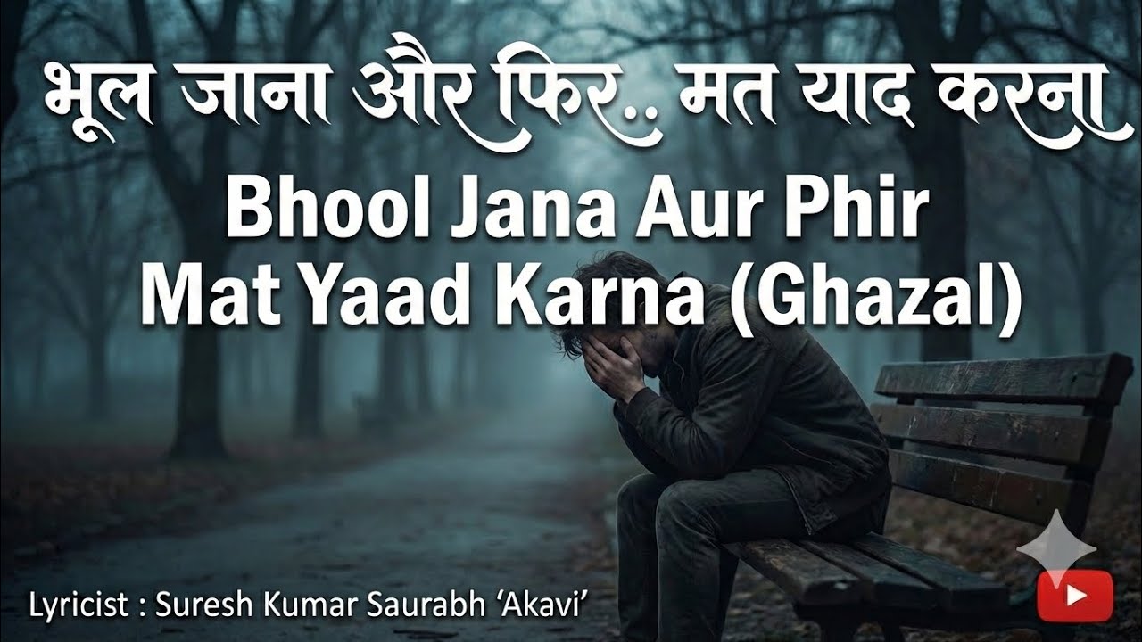 Bhool Jana Aur Phir Mat Yaad Karna (Ghazal) भूल जाना और फिर मत याद करना 💔 | Emotional Hindi Ghazal