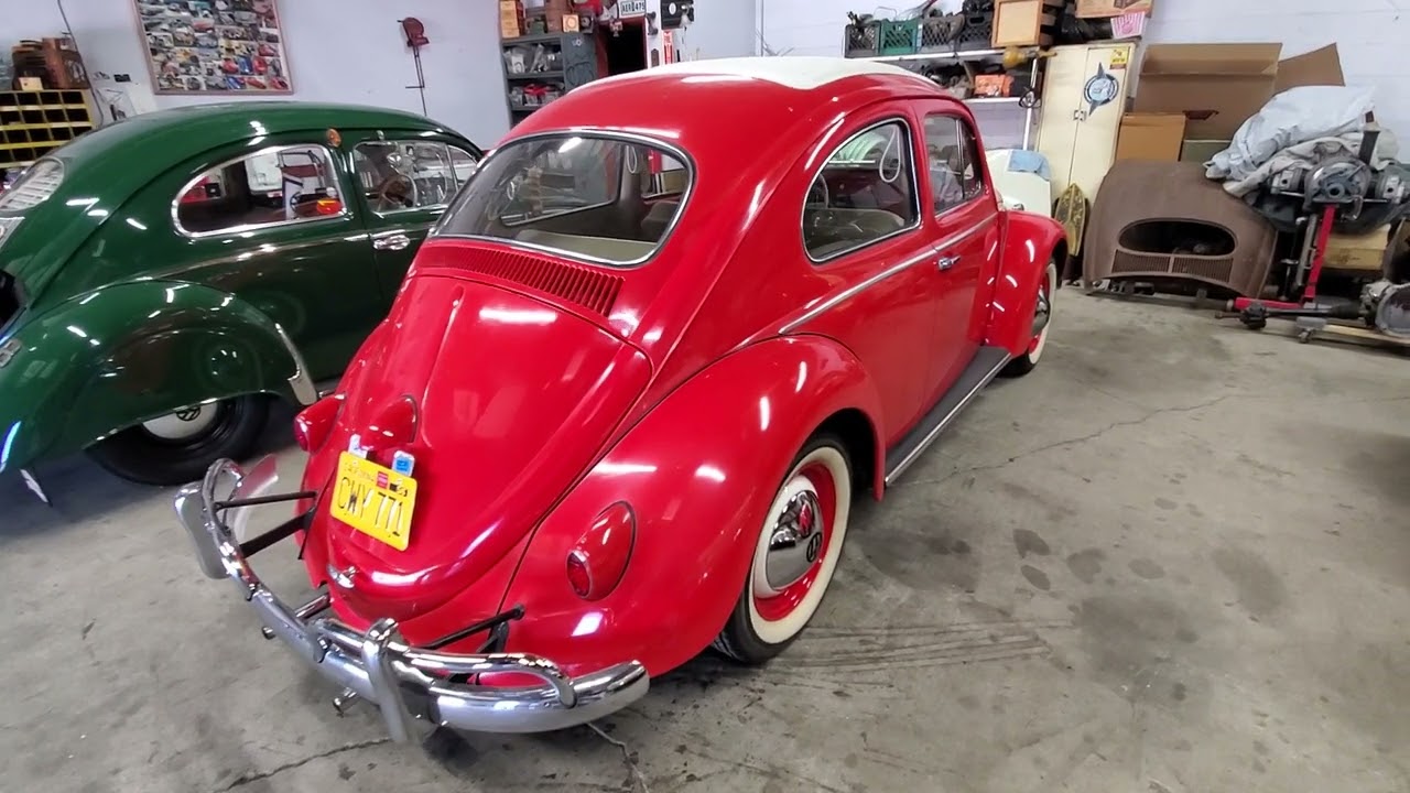 Beautiful one-owner '61 beetle in for service at Vintage Classic Specialist!