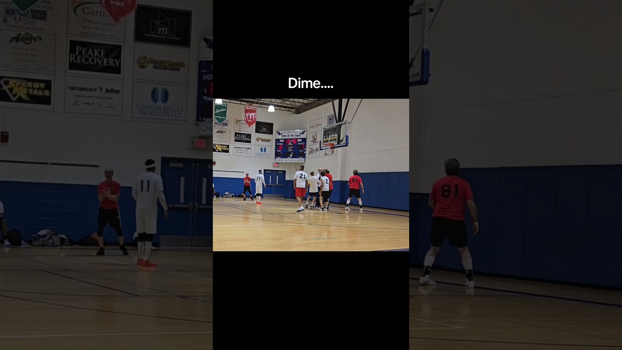 dropping a dime on a perfect pick and roll during the 50+ Basketball league