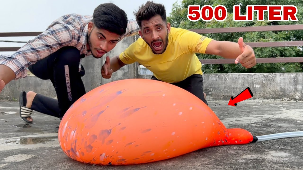 Filling Water in Monster Balloon
