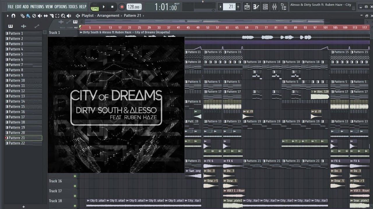 Alesso & Dirty South ft. Ruben Haze - City of Dreams (Fl Studio Full Remake + FLP)
