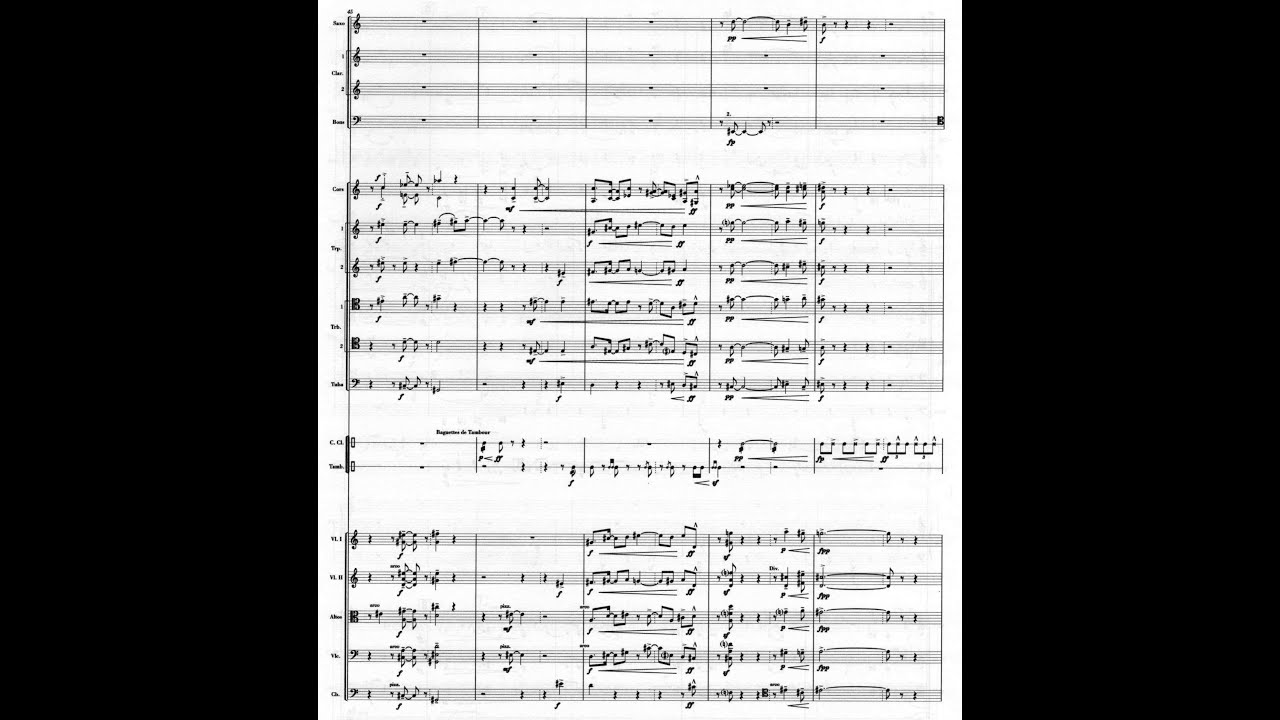 André Jolivet - Concerto for Percussion and Orchestra (1958) [Score-Video]