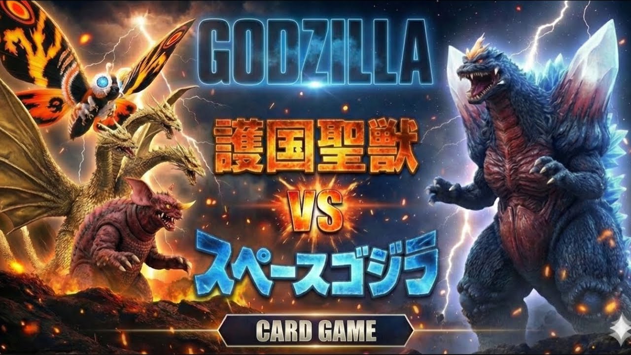 ゴジラカードゲーム# 127【護国聖獣vsスペースゴジラ】