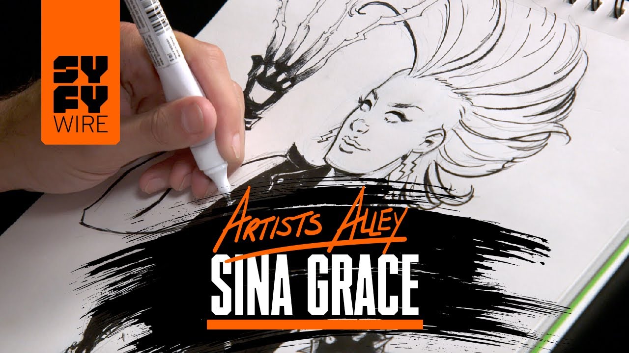 Watch Storm Sketched By Sina Grace (Artists Alley) | SYFY WIRE