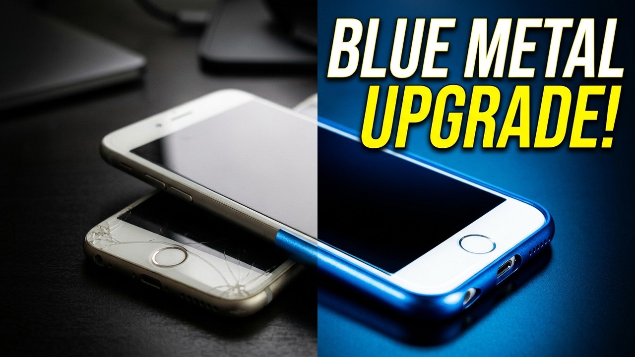 Blue Anodized Aluminum Metal Bumper Case for iPhone 6 Plus