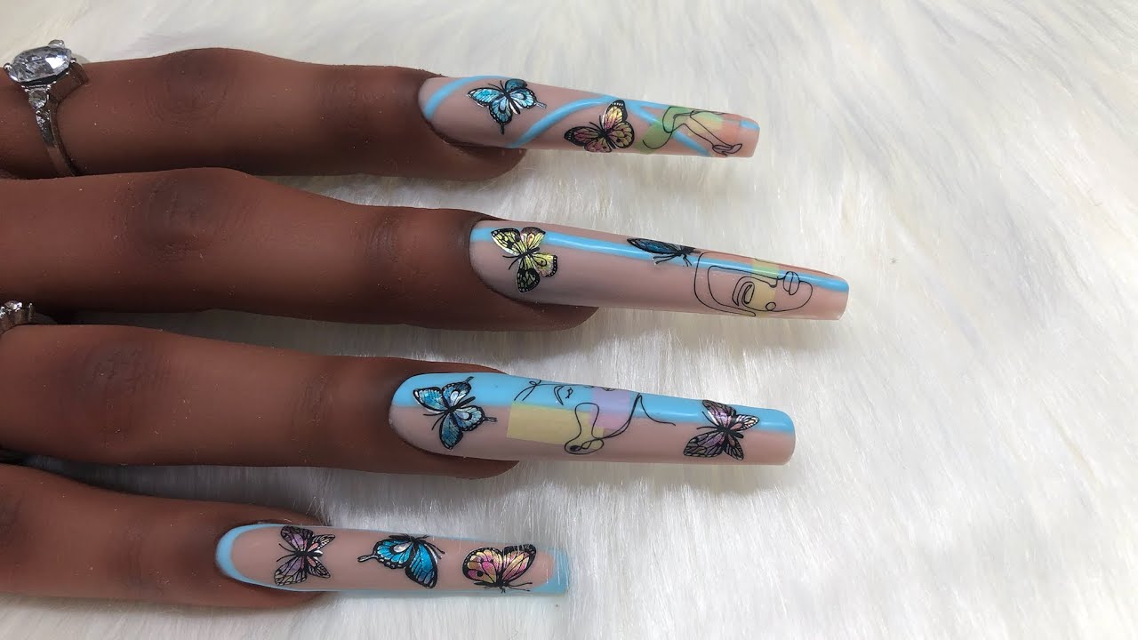 Builder Gel and Nail Stickers Design
