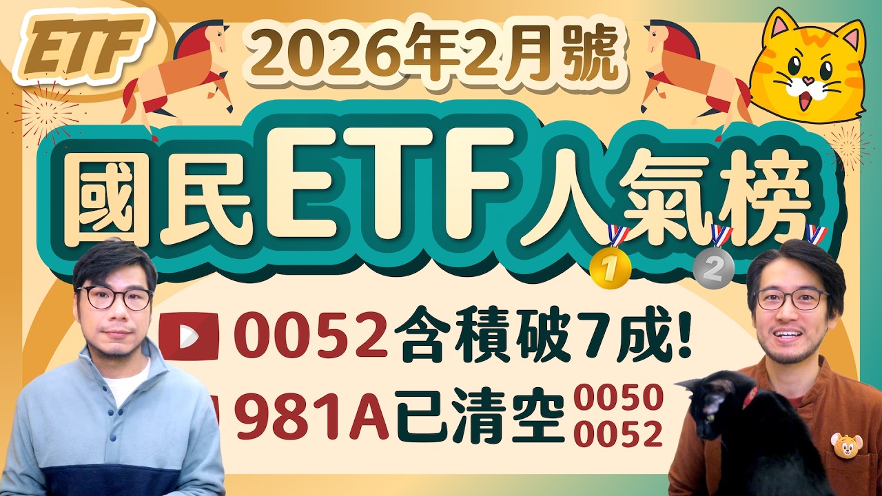 00878悄悄升息🧧 00981A主動買0050 0052後來怎麼了？00981A再度亮燈又調高台積電權重 [國民ETF人氣榜2026年2月號]