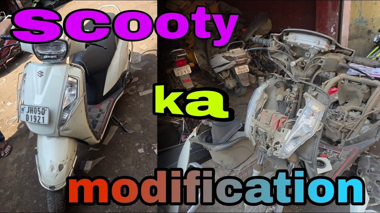 scooty ka modification start ho gaya......