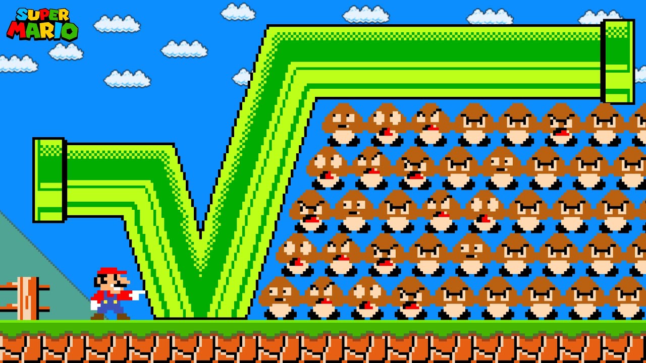 Super Mario Bros., but Everything Mario Touches Turns into SQUARE ROOT