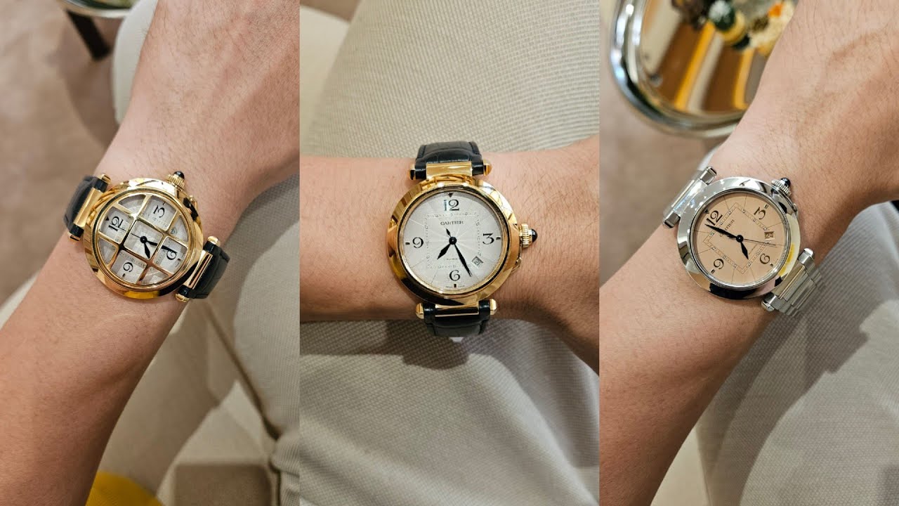 PASHA DE CARTIER Grid and Salmon on my wrist at Cartier boutique