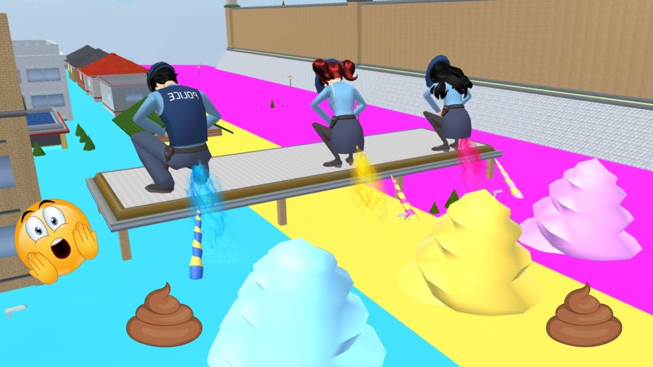 3 Polisi Koban Raksasa Mencret Buat Banjir Kota Sakura 😱🤣 Sakura School Simulator 
