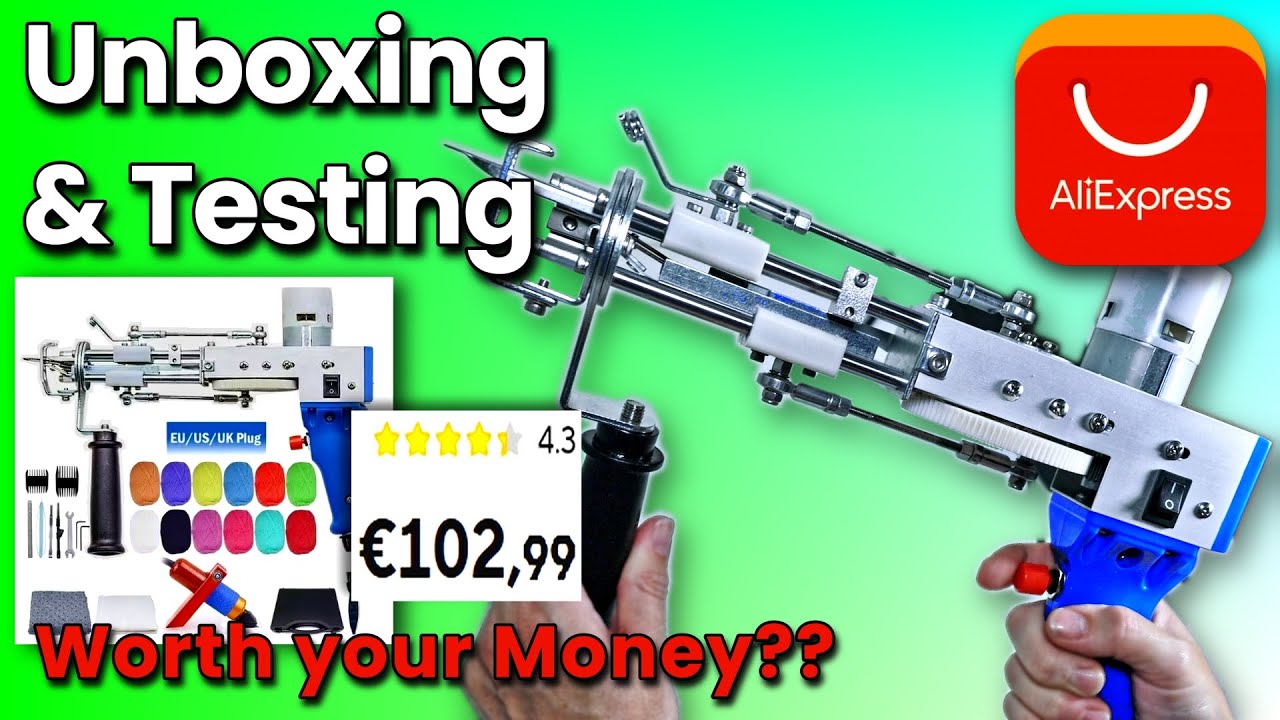 #286 Rug Tufting Set Unboxing & Review / AliExpress Beginners Starter Kit worth your Cash?