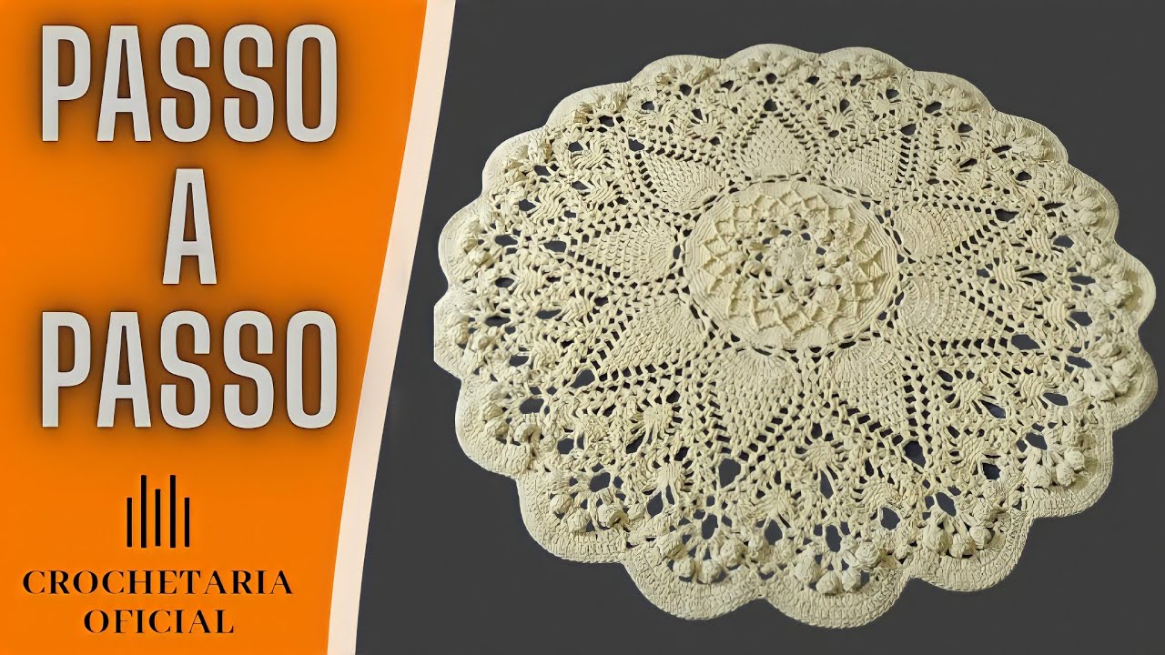 Tapete Russo Em Crochê @aranhacrocheteira - Passo a Passo @CrochetariaOficial