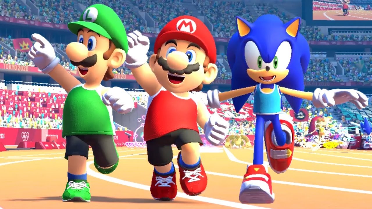 Mario and Sonic at the Olympic Games Tokyo 2020 - 100m (All Characters)
