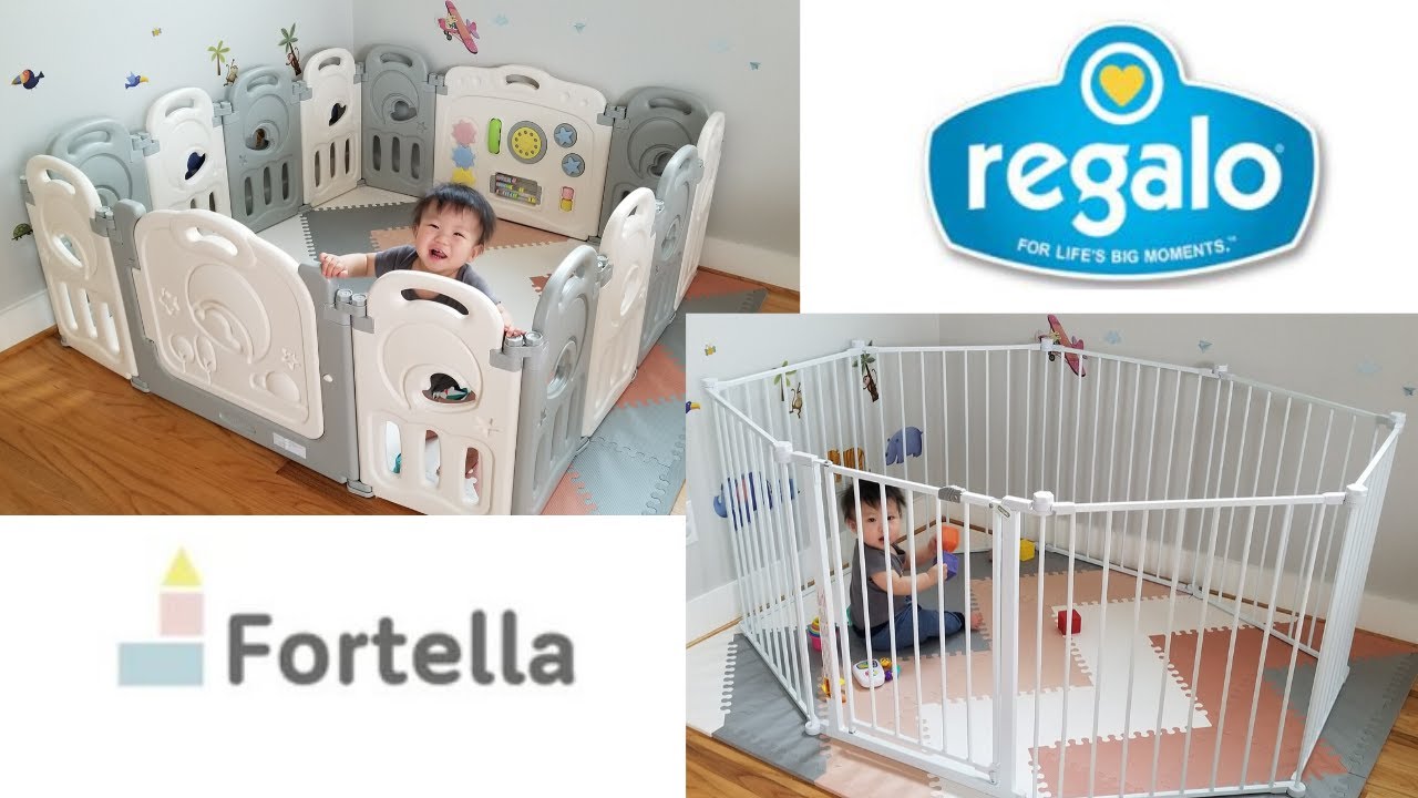 Baby Playpens Setup and Review - Fortella Cloud Castle & Regalo Super Wide Baby Gate and Play Yard