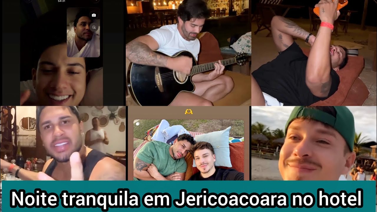 Lucas Guimarães tem noite tranquila em Jeri com amigos tocando violão e conversa com Léo foguete 