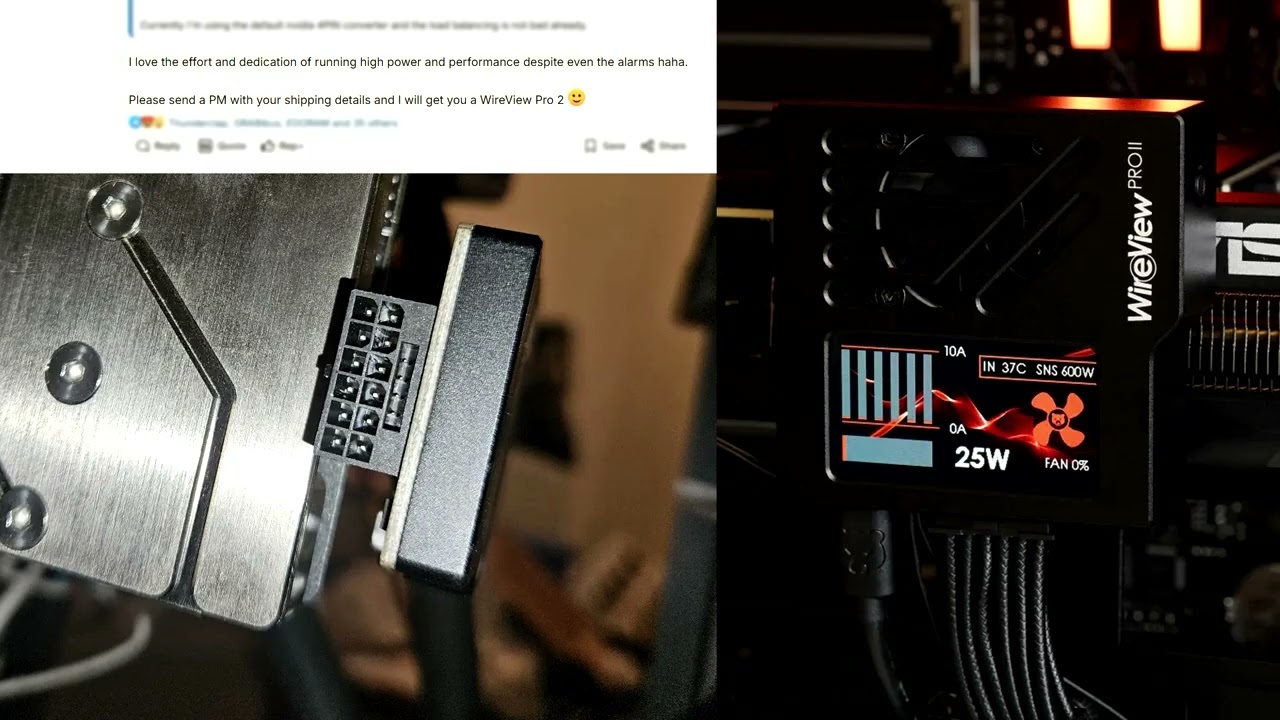Der8auer Says He Loved The Effort Of User Who Got His Wireview Connector Melted And Is Sending Wirev