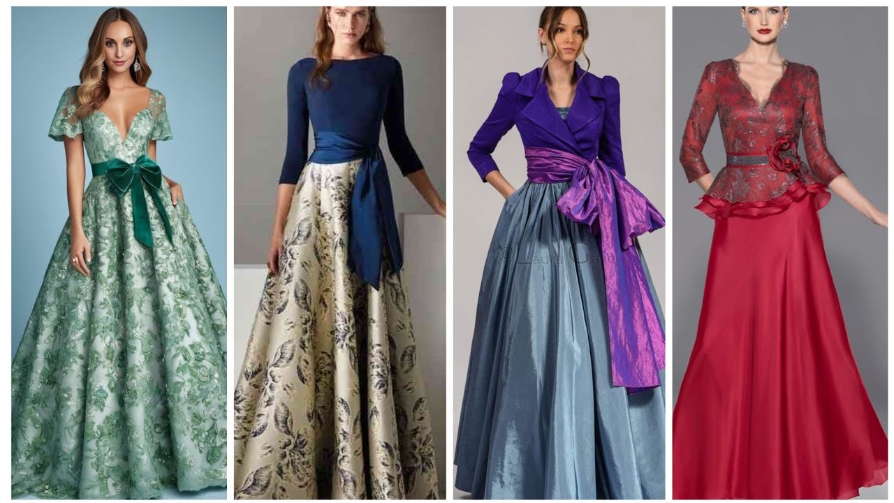 Latest designer long party wear dresses 