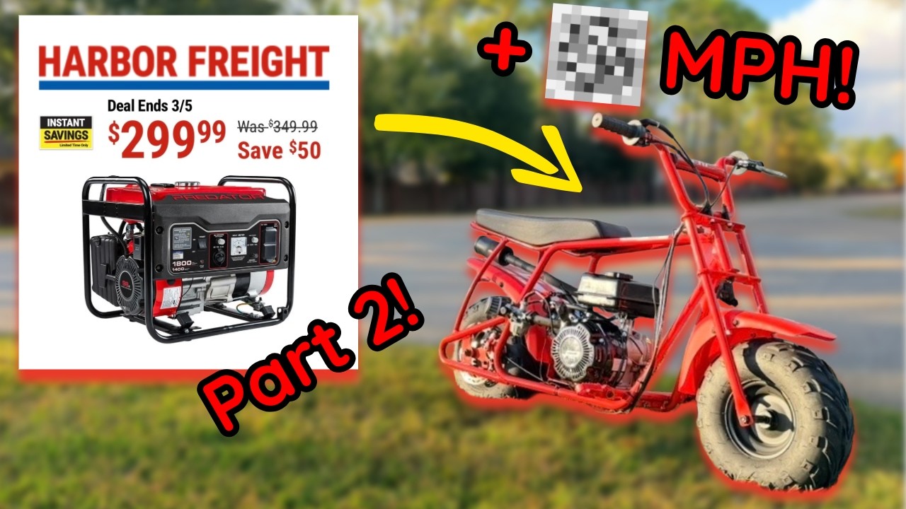 I Swapped a Generator Engine Into My Mini Bike | FRP Motor Swap! Part 2