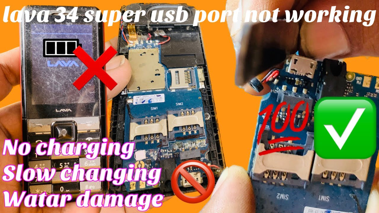 lava 34 super usb port not working