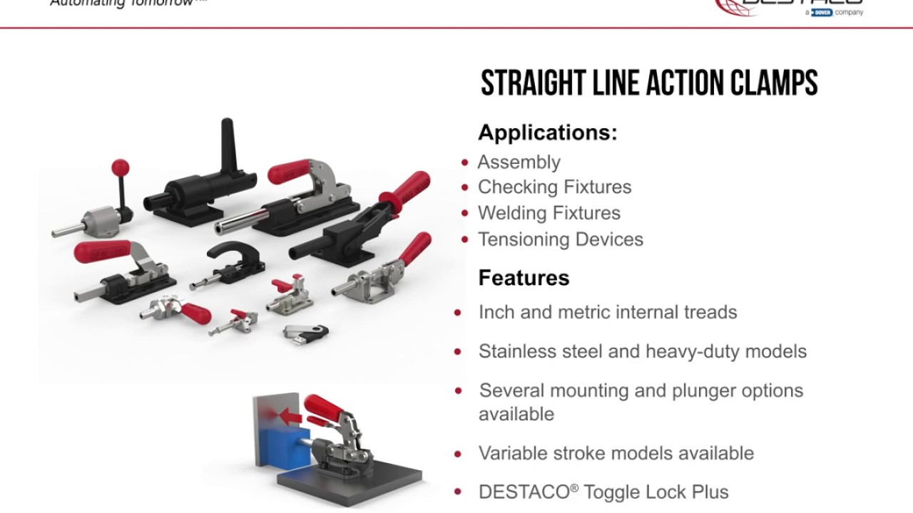 DESTACO Workholding Pneumatic Lever Swing ManualClamps Slideshow 2019