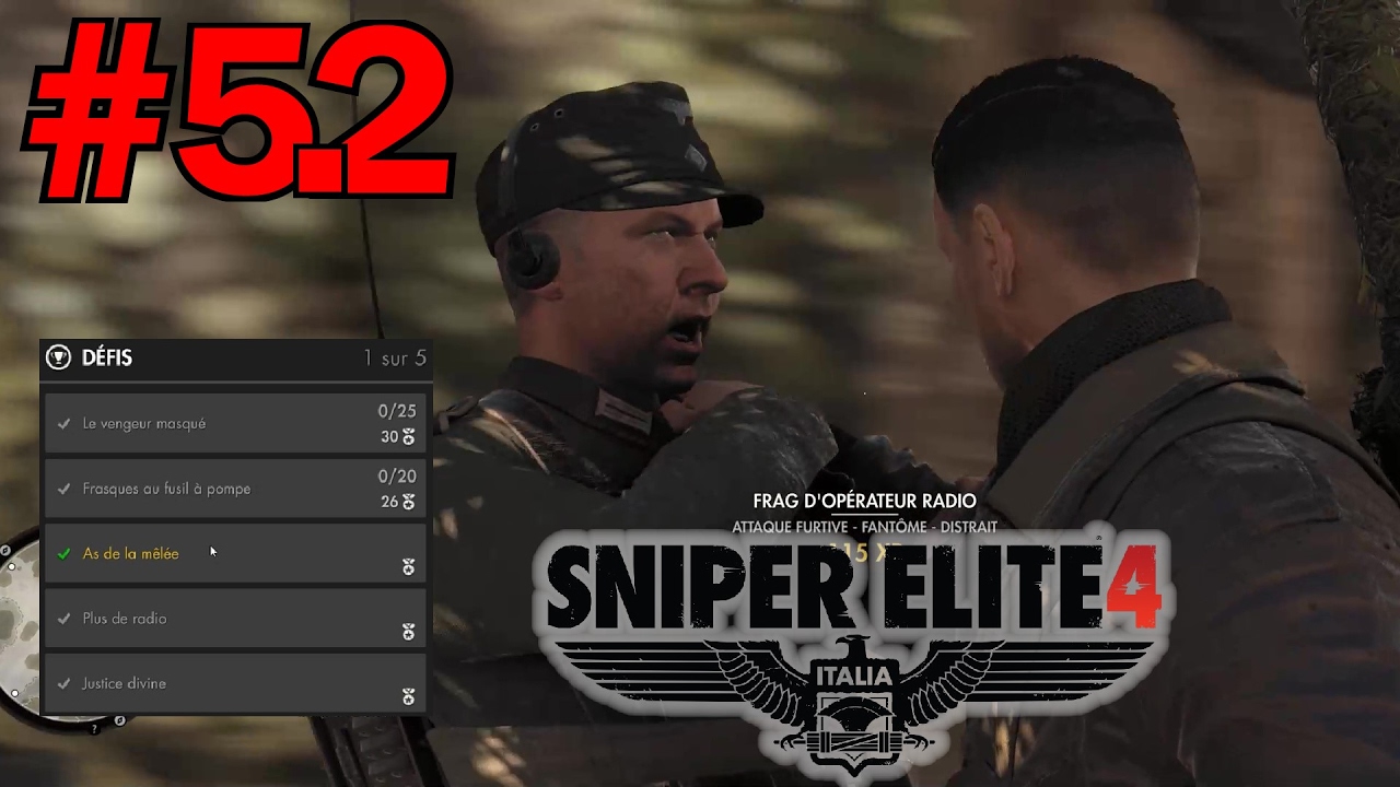 Sniper Elite 4: Tuto Défis: As de la Mêlée - Monastère d'Abrunza  - Mission 5 part 2/2