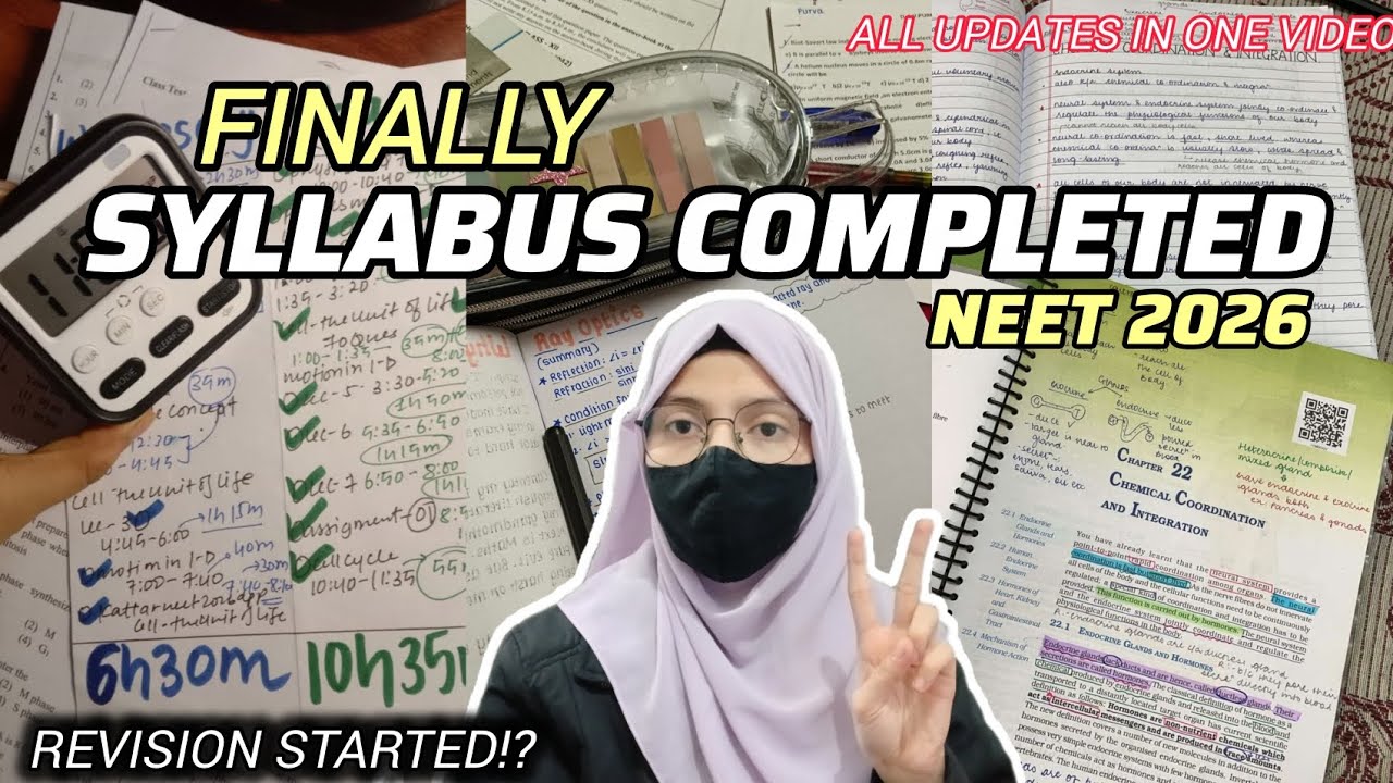 Finally *SYLLABUS COMPLETED*📚🥳|NEET 2026 Aspirant😱 |Big Update ⚠️|#neet2026 #trending #study #fypシ