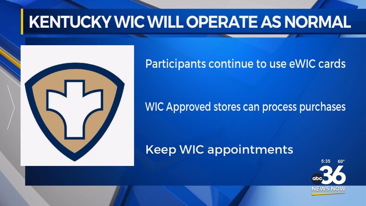 Kentucky Women, Infants, and Children's program will operate as usual during government shutdown